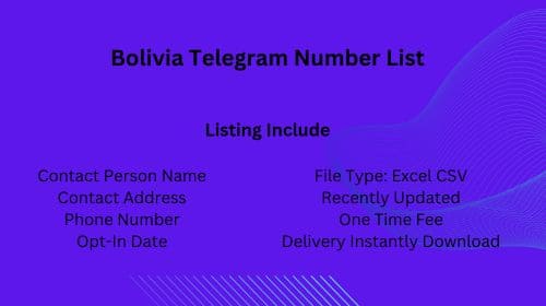 Bolivia Telegram Number List