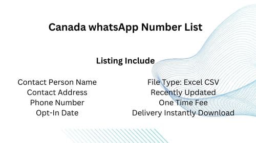 Canada whatsApp Number List