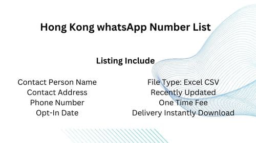 Hong Kong whatsApp Number List