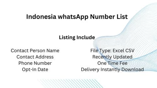 Indonesia whatsApp Number List