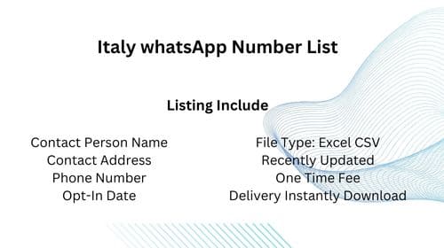 Italy whatsApp Number List