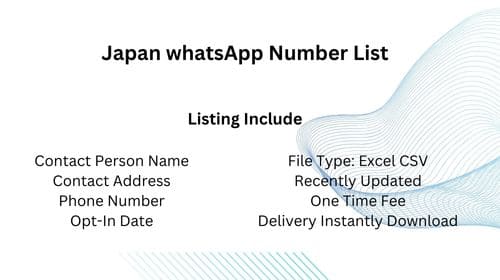 Japan whatsApp Number List