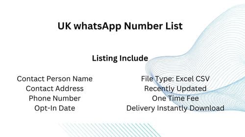 UK whatsApp Number List
